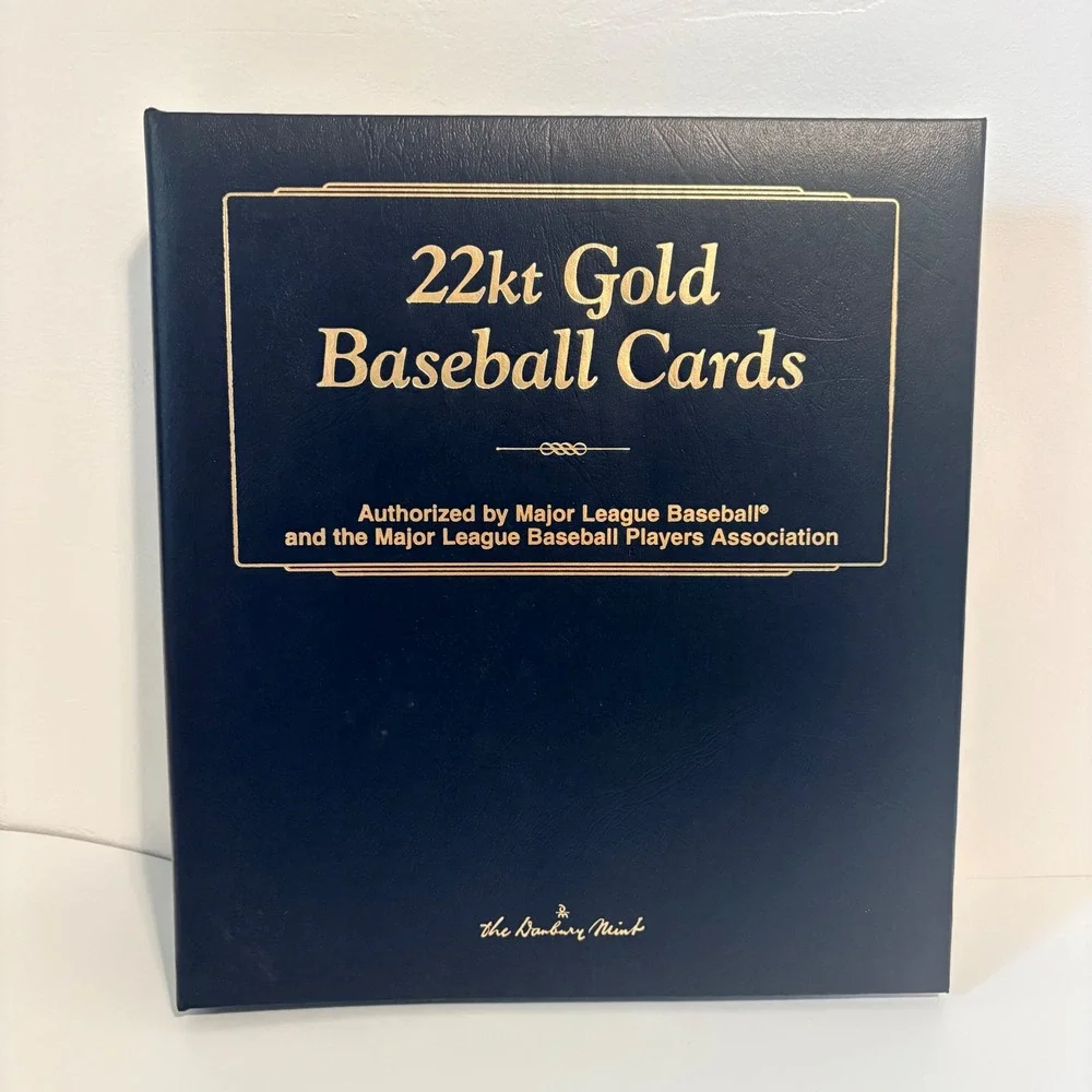 Danbury Mint Baseball Cards 22kt Gold Foil Collection MLB Legends Binder 50ct